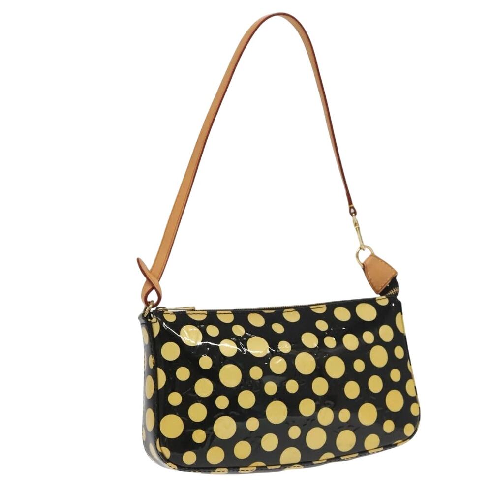 Louis Vuitton x Yayoi Kusama Pouchette Women Black Leather PolkaDot Shoulder Bag